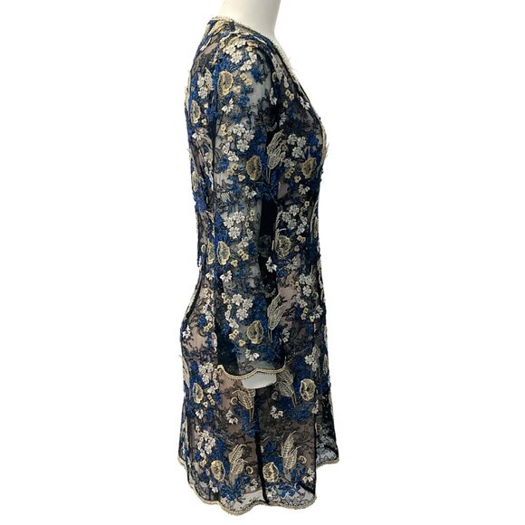 La Perla Blue / Black Lace Dress - Picture 2 of 4